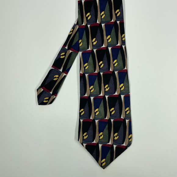 Ziggurat by Mulberry Neckwear Other - Ziggurat by Mulberry Multicolor Silk Tie Geometric Abstract Neckwear Mens OS